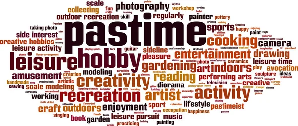 Pastime word cloud — Stock Vector