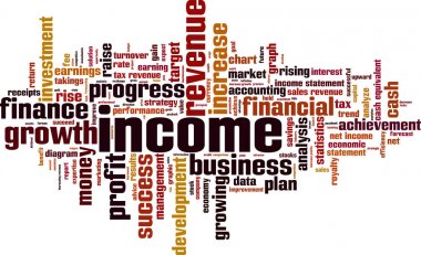 Income word cloud clipart