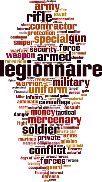 Legionnaire word cloud — Stock Vector