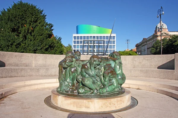 Brunnen der Lebensskulptur in Zagreb — Stockfoto