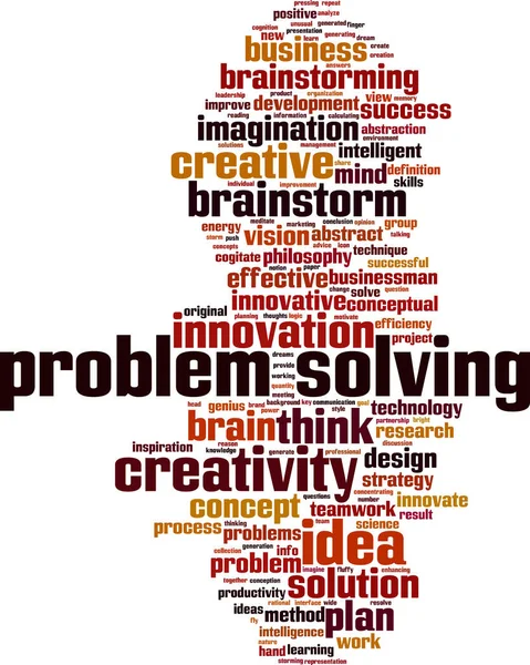 Problem solving word cloud — Stock Vector