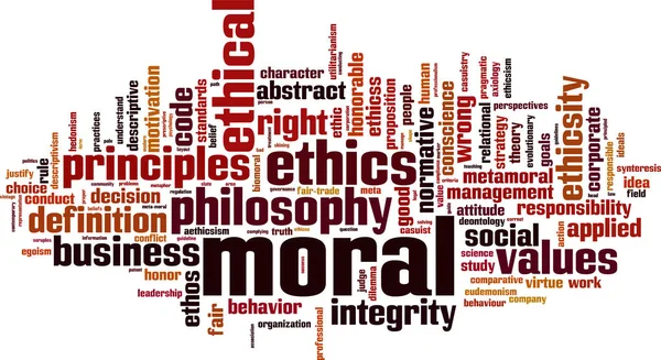 Moral word cloud — Stock Vector