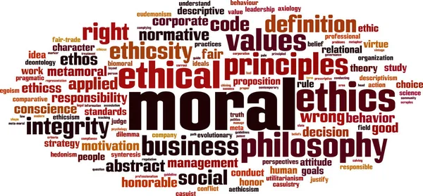 Moraliska word cloud — Stock vektor