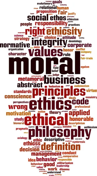 Moral word cloud — Stock Vector