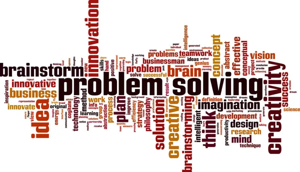 Problem solving word cloud — Stock Vector