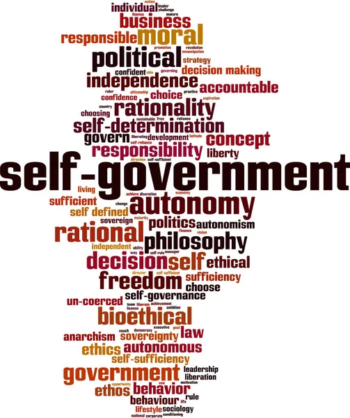 Autonomie gouvernementale nuage de mots — Image vectorielle