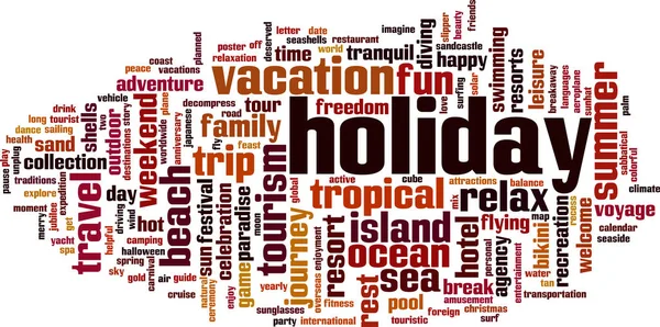 Holiday word cloud — Stock Vector
