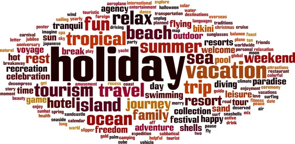 Holiday word cloud — Stock Vector