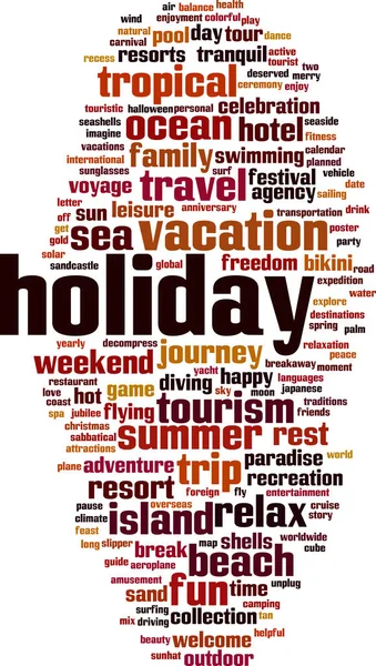 Holiday word cloud — Stock Vector