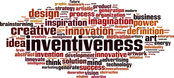 Inventiveness word cloud — Stock Vector
