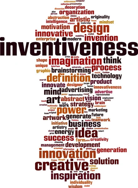 Inventiveness word cloud — Stock Vector
