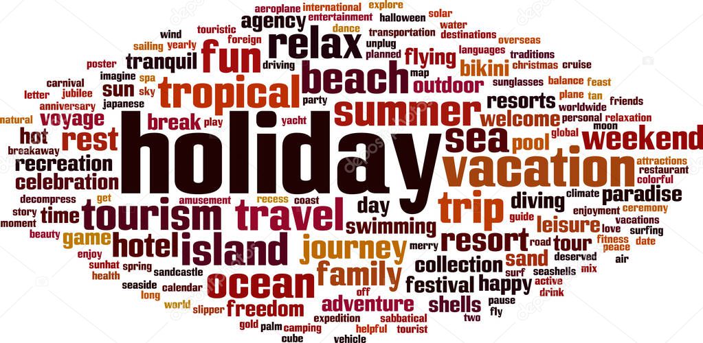Holiday word cloud