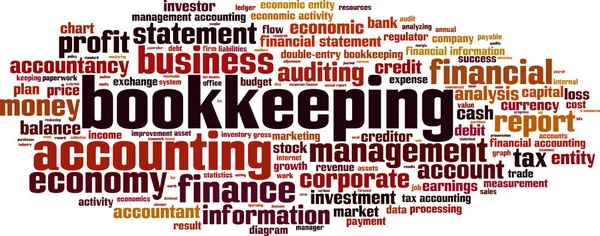 Boekhouding Word Cloud — Stockvector