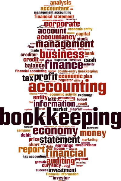 Boekhouding Word Cloud — Stockvector