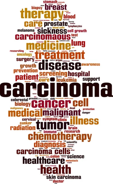 Nube de palabras carcinoma — Vector de stock