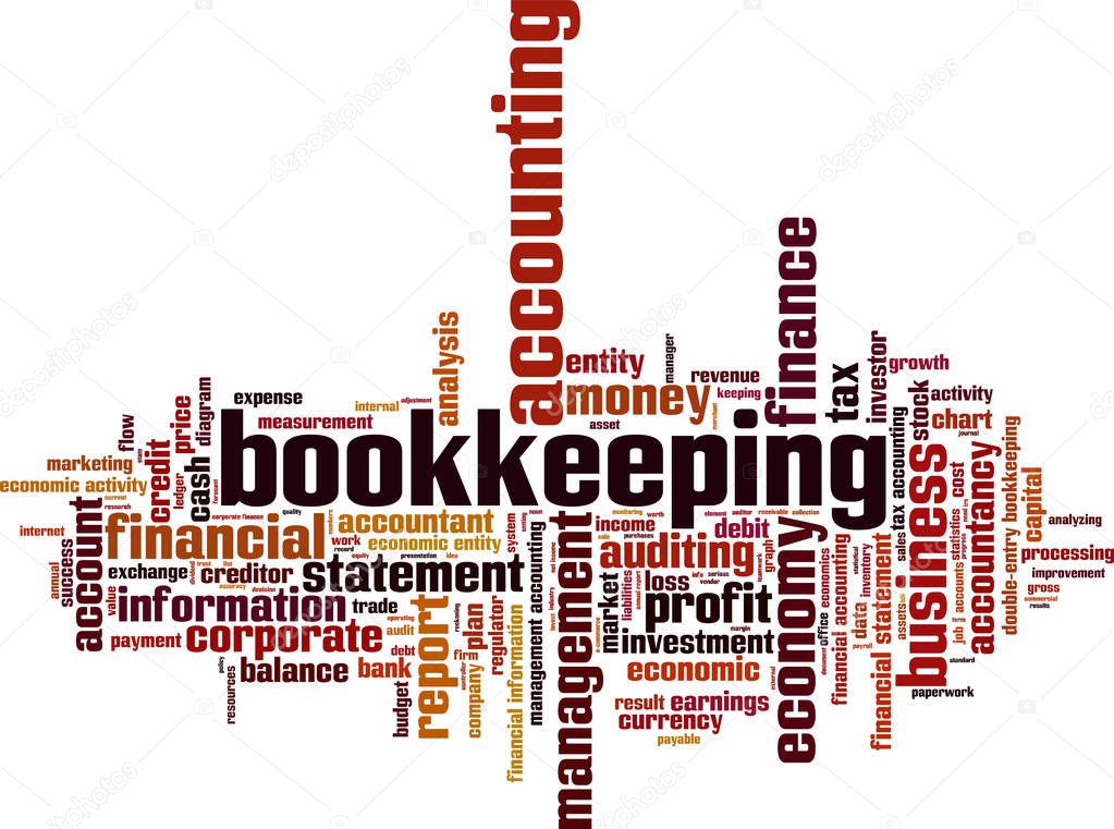 Bookkeeping word cloud