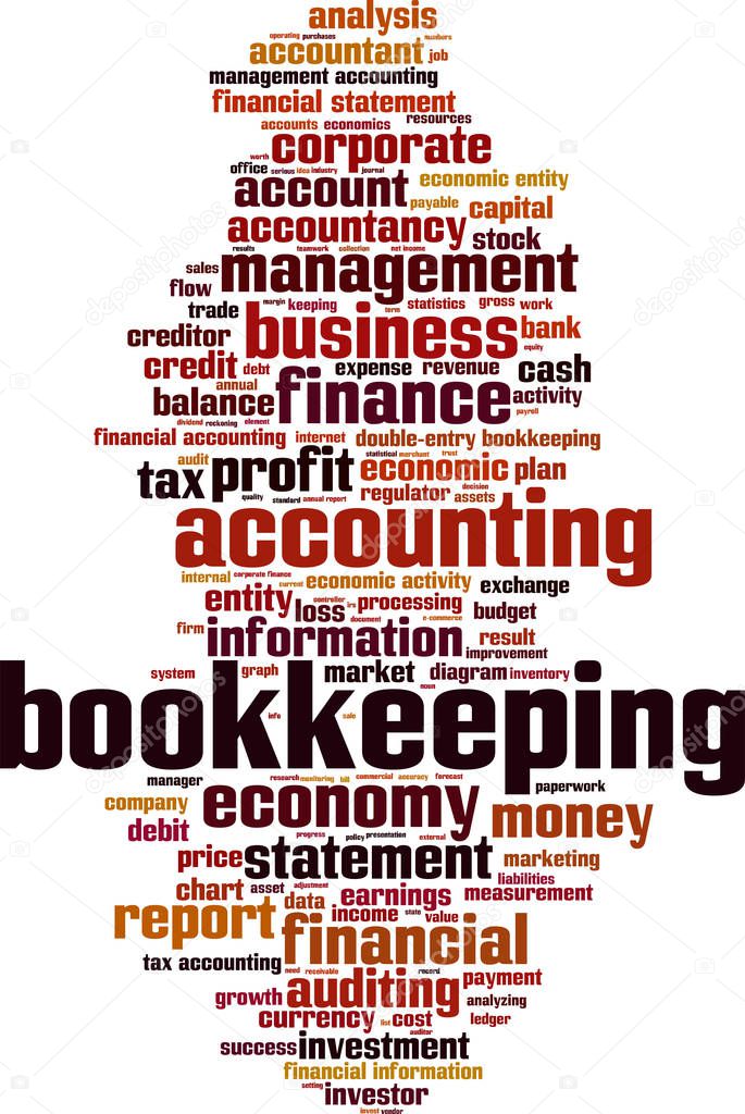 Bookkeeping word cloud