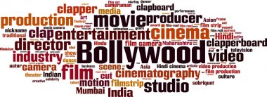 Bollywood word cloud clipart