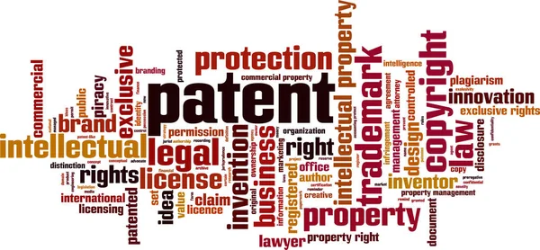 Patent word cloud — Stock Vector