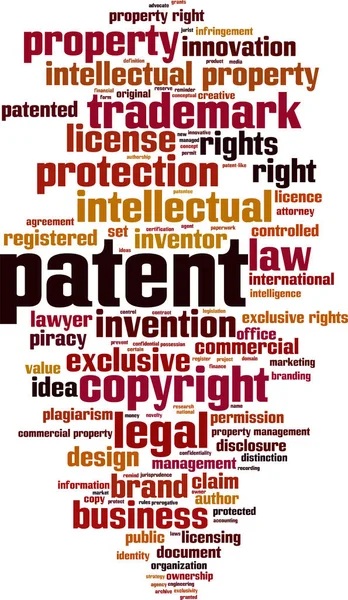 Patent word cloud — Stock Vector