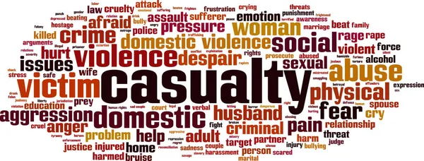 Casualty word cloud — Stock vektor