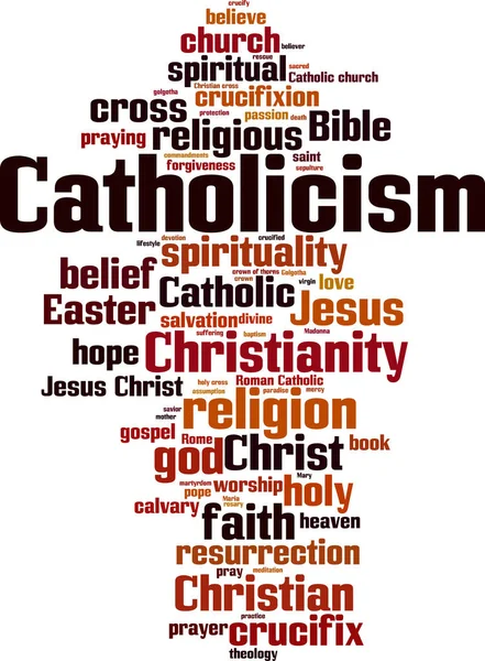 Catholicism word cloud — Stock Vector