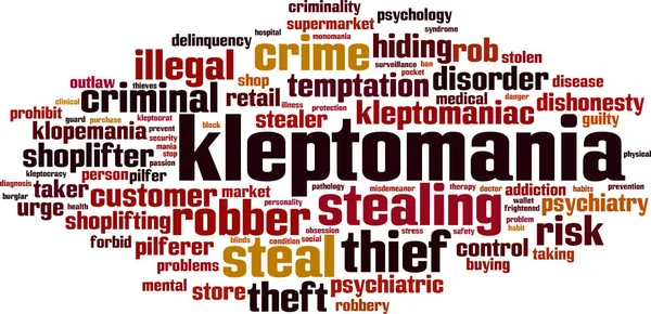 Kleptomani word cloud — Stock vektor