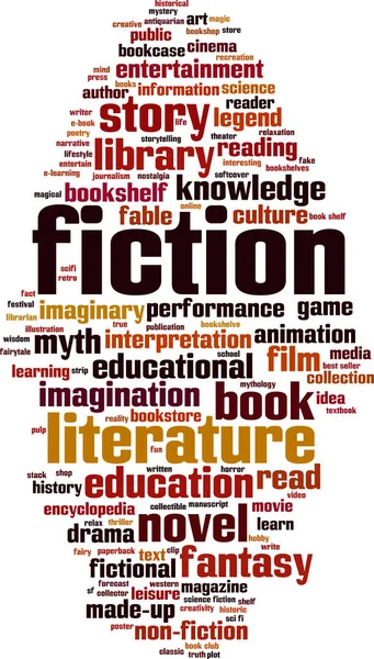 Nuage de mots de fiction — Image vectorielle