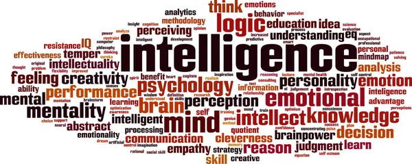 Nuage de mots intelligence — Image vectorielle