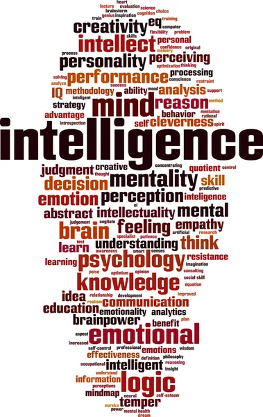 Nuage de mots intelligence — Image vectorielle