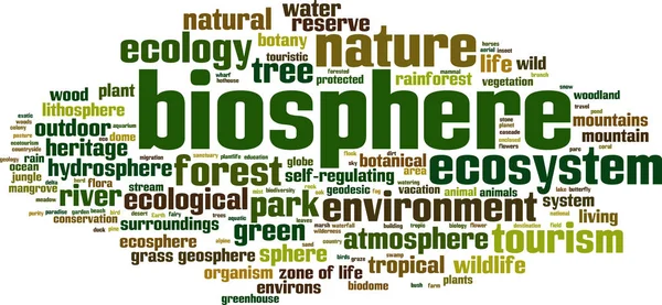 Nube palabra biosfera — Vector de stock