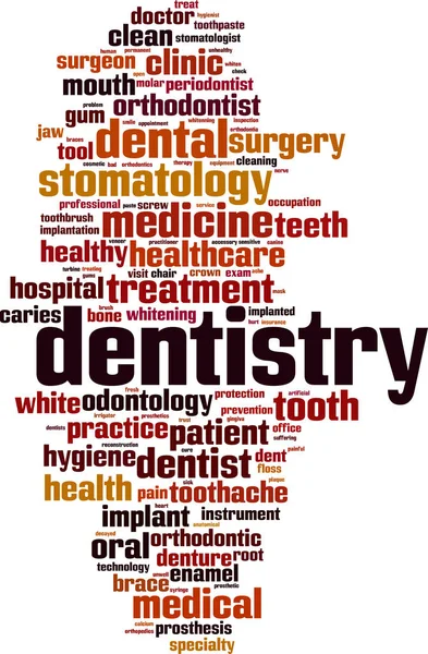 Σύννεφο λέξεων οδοντιατρικής — Διανυσματικό Αρχείο
