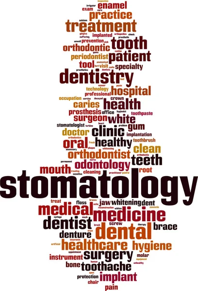 Estomatología palabra nube — Archivo Imágenes Vectoriales