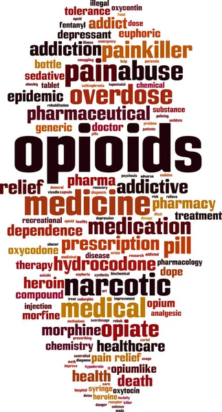 Nube de palabras opioides — Archivo Imágenes Vectoriales