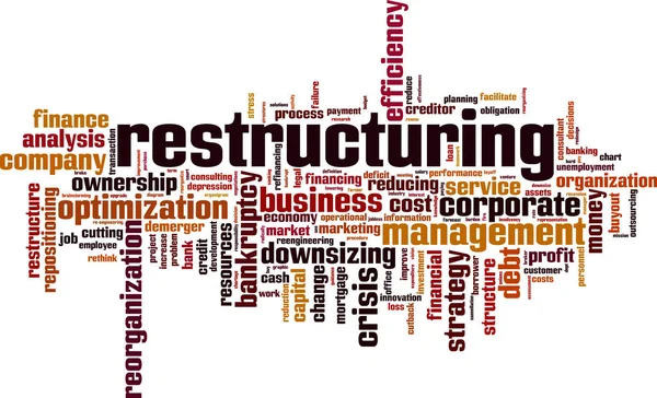 Restructuring word cloud — Stock Vector