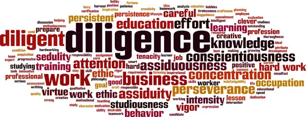 Diligence word cloud — Stock vektor