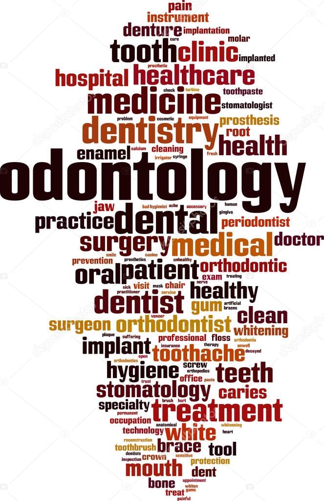 Odontology word cloud
