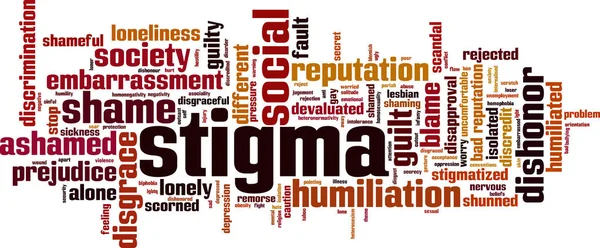 Stigma-Wortwolke — Stockvektor