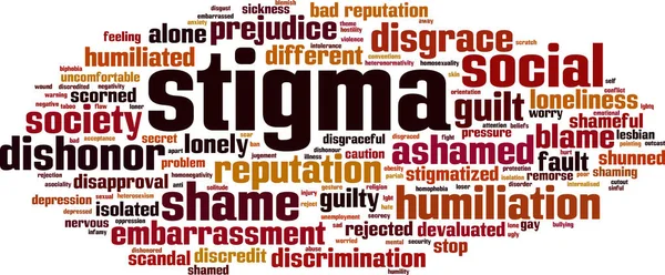 Nuage de mots stigmatisés — Image vectorielle