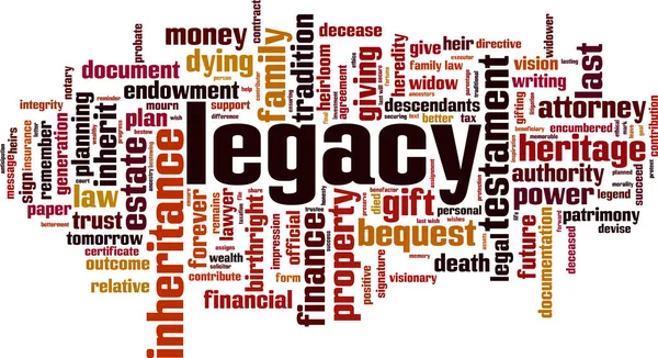 Legacy word cloud — Stock Vector
