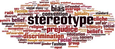 Stereotype word cloud clipart