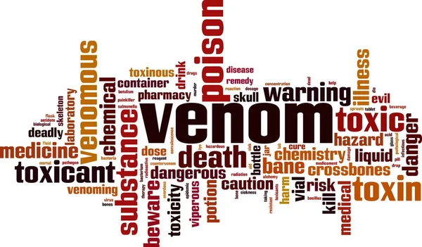 Venom word cloud — Stock Vector