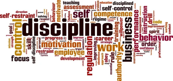 DISCIPLINE nuage de mots — Image vectorielle