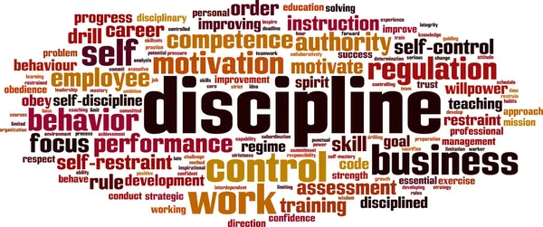 Disziplin Wortwolke — Stockvektor