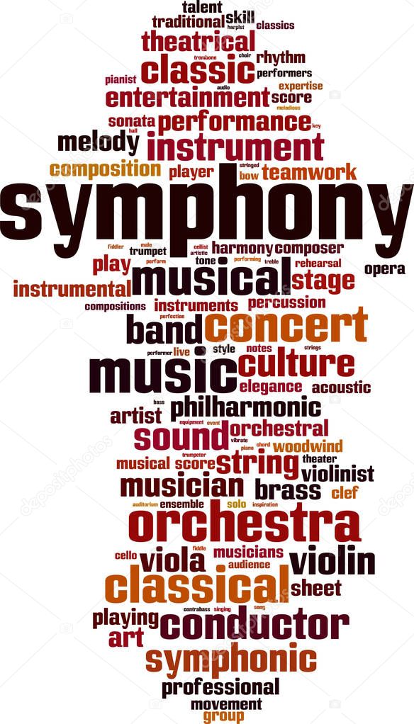 Symphony word cloud