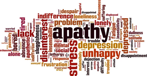 Nube palabra apatía — Archivo Imágenes Vectoriales