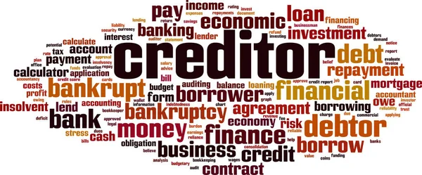 Creditor word cloud — Stock Vector