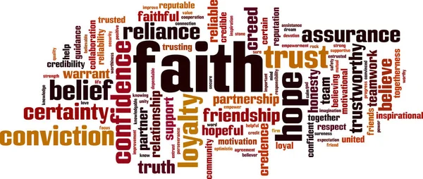 Faith word cloud — Stock Vector