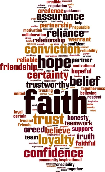 Faith word cloud — Stock Vector