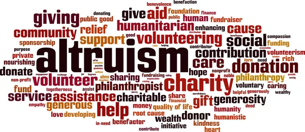 Altruism word cloud — Stock vektor